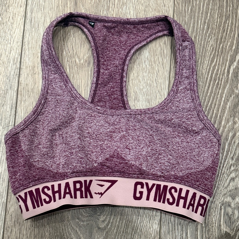 Gymshark Heathered Maroon Sports Bra